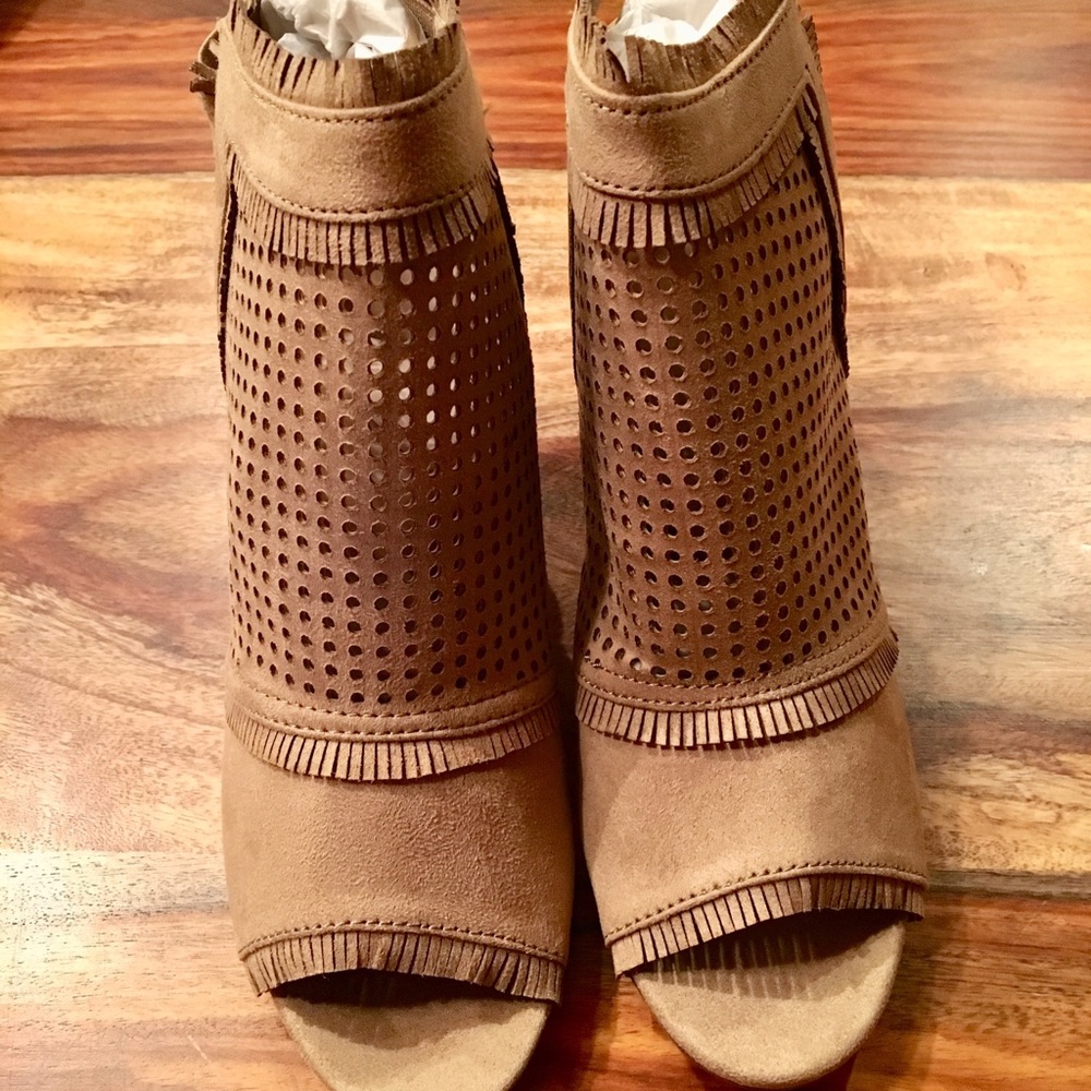 Taupe BOOTIES. BRAND NEW IN BOX NEVER WORN!!! 7.5
